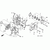 Схема вузла: L. cover / water pump для Honda VFR800 VFR