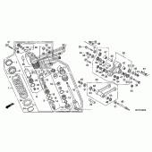 Схема вузла: Задній амортизатор для Honda CRF450 CRF450X