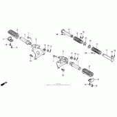 Схема узла: Подножки для Honda VF750 Magna