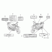 Схема вузла: Інформаційні наклейки для Honda FMX650
