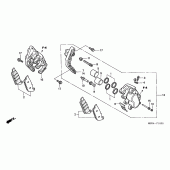 Схема вузла: Передній гальмівний супорт для Honda GL1500 F6C
