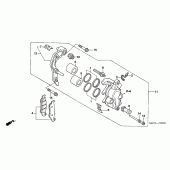 Схема вузла: Передній гальмівний супорт для Honda CRF450 CRF450X