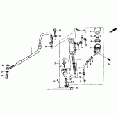 Схема вузла: Задній гальмівний циліндр 91-92 для Honda XR600