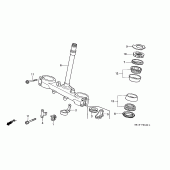 Схема узла: Рулевая траверса для Honda XR250