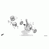 Схема вузла: Колінчастий вал & Поршень для Honda CRF230 CRF230F