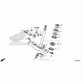 Схема вузла: Steering stem (1) для Honda VT750 Shadow Aero