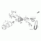 Схема узла: Масляный фильтр/маслонасос для Honda VTX1300