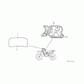 Схема вузла: Label read the manual для Honda XR600