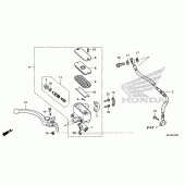 Схема узла: Передний тормозной цилиндр для Honda GL1800 Gold Wing
