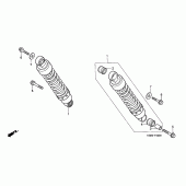 Схема вузла: Задня підвіска для Honda VT125 Shadow