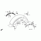 Схема узла: Переднее крыло для Honda VT1100 Shadow Aero