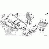 Схема узла: Задний фонарь (Стоп-сигнал) для Honda GL1800 Gold Wing