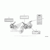 Схема вузла: Інформаційні наклейки для Honda CRF250 CRF250R
