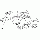 Схема вузла: Вихлопна система (1) для Honda VTX1800
