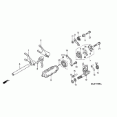 Схема узла: Копирный вал и Вилки и Вал переключения для Honda ST1100 Pan-European