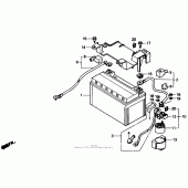 Схема вузла: Акумулятор для Honda NT650 Hawk GT