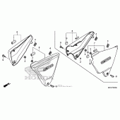 Схема вузла: Бічний обтічник для Honda CB1100