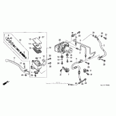 Схема узла: Перед. тормозной цилиндр (fsc600a 03- 05) для Honda FSC600 Silver Wing