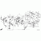 Схема вузла: Side Cover + Tools + Combination Switch для Honda VT1300 Fury