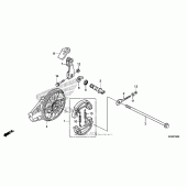 Схема вузла: Задній гальмівний барабан для Honda CRF125 CRF125F