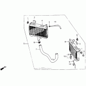 Схема узла: Радиатор 92 для Honda GL1500 Gold Wing Aspencade