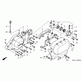 Схема вузла: Ліва кришка картера для Honda VTX1800