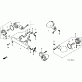 Схема вузла: Поворотники для Honda VT1100 Shadow Sabre