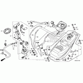 Схема вузла: Паливний бак + паливний насос для Honda NC700