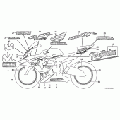 Схема вузла: Наклейки (5) для Honda CBR600 CBR600RR