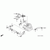 Схема вузла: Water hose connection для Honda VT125 Shadow