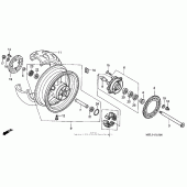 Схема узла: Заднее колесо для Honda CBR1000 CBR1000RR Fireblade