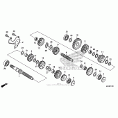 Схема вузла: Трансмісія для Honda VT750 Shadow Aero