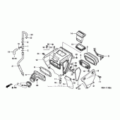 Схема узла: Воздушный фильтр (a) для Honda XR250