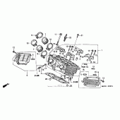 Схема вузла: Зад. головка циліндра для Honda VF750 Magna