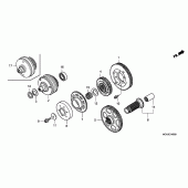 Схема узла: Primary drive gear для Honda GL1800 Gold Wing