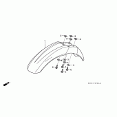 Схема вузла: Переднє крило для Honda XR250