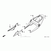 Схема узла: Зад. cowl ( 05-) для Honda CBR600 CBR600RR