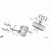 Схема узла: Клапанная крышка для Honda VTR250 VTR