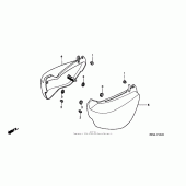 Схема вузла: Бічний обтічник для Honda VF750 Magna