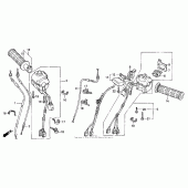 Схема узла: A handle switch + cables для Honda GL1500 Gold Wing Aspencade