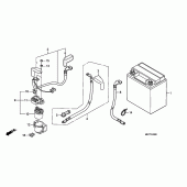 Схема узла: Аккумулятор для Honda XL1000V Varadero