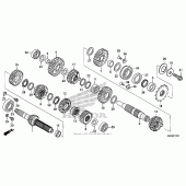 Схема узла: Трансмиссия для Honda CRF250 CRF250X