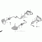 Схема вузла: Поворотники 94-97 для Honda VFR750F Interceptor