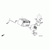 Схема узла: Аккумулятор для Honda NT700 Deauville