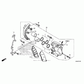 Схема узла: Передний тормозной суппорт (3) для Honda VT750 Shadow RS
