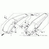 Схема вузла: Заднє крило для Honda CRF250 CRF250R
