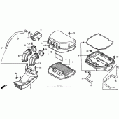 Схема узла: Воздушный фильтр для Honda CBR600 CBR600F3