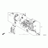 Схема вузла: Передній гальмівний супорт для Honda CRF250 CRF250R