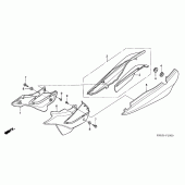 Схема вузла: Бічний обтічник для Honda XR125