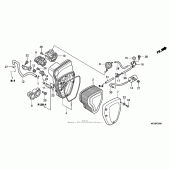 Схема узла: Воздушный фильтр для Honda VTX1800